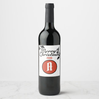 FROHE WEIHNACHTEN Nahrungsmittel-und Weinetikett