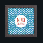 Frohe Weihnachten Nahtlose Muster blaue Textur Kiste<br><div class="desc">Frohe Weihnachten Nahtlose Muster blaue Textur</div>