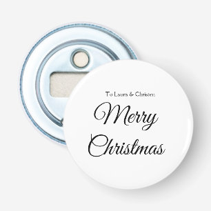Frohe Weihnachten Name Text benutzerdefiniertes Fa Flaschenöffner