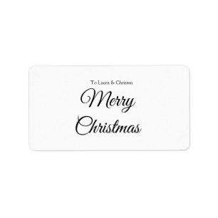 Frohe Weihnachten Name Text personalisiertes Famil Adressaufkleber