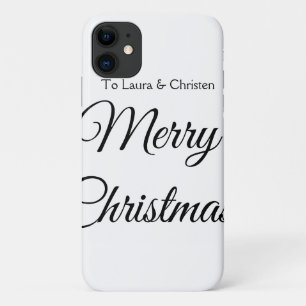 Frohe Weihnachten Name Text personalisiertes Famil Case-Mate iPhone Hülle