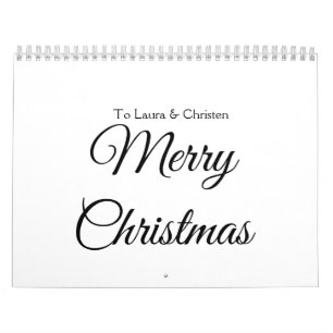 Frohe Weihnachten Name Text personalisiertes Famil Kalender