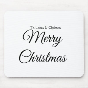 Frohe Weihnachten Name Text personalisiertes Famil Mousepad