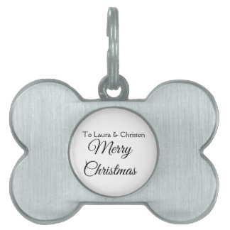 Frohe Weihnachten Name Text personalisiertes Famil Tiermarke