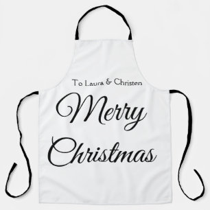 Frohe Weihnachten Namenstext personalisiertes Fami Schürze