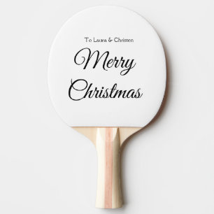 Frohe Weihnachten Namenstext personalisiertes Fami Tischtennis Schläger