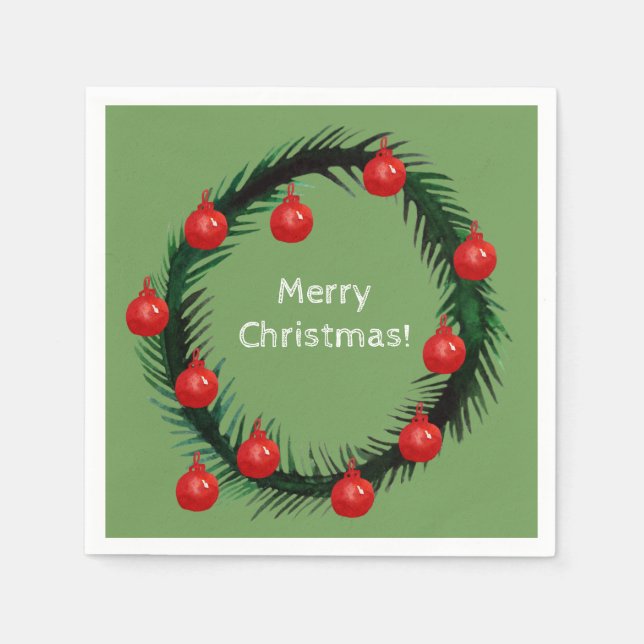 Frohe Weihnachten Napkins Serviette (Vorderseite)