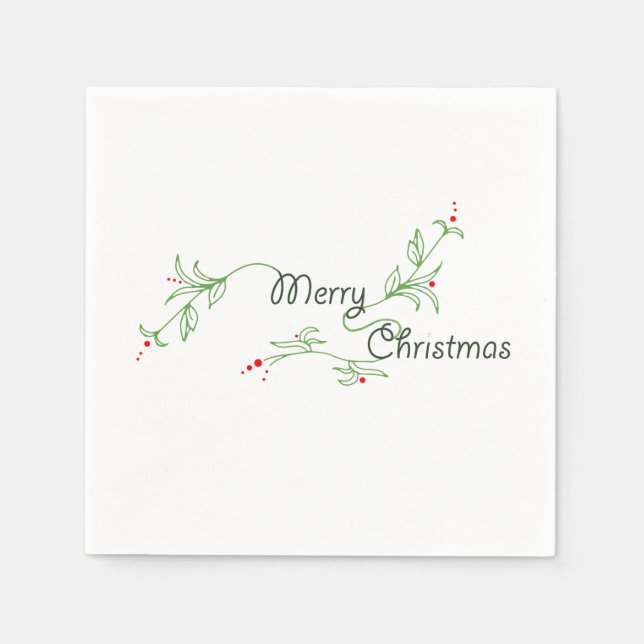 Frohe Weihnachten Napkins Serviette (Vorderseite)