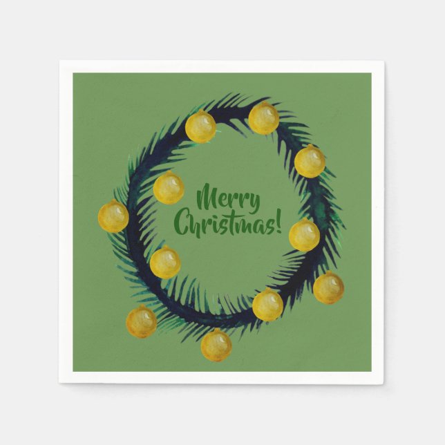 Frohe Weihnachten Napkins Serviette (Vorderseite)