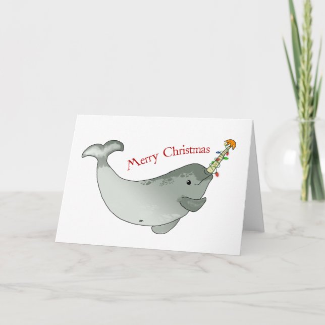Frohe Weihnachten Narwhal (Vorderseite)