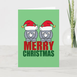 Frohe Weihnachten Nashorn Niedlich