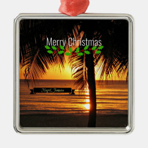 Frohe Weihnachten, Negril, Jamaika, Ornament Aus Metall