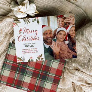 Frohe Weihnachten Neue Adresse Foto-Karte