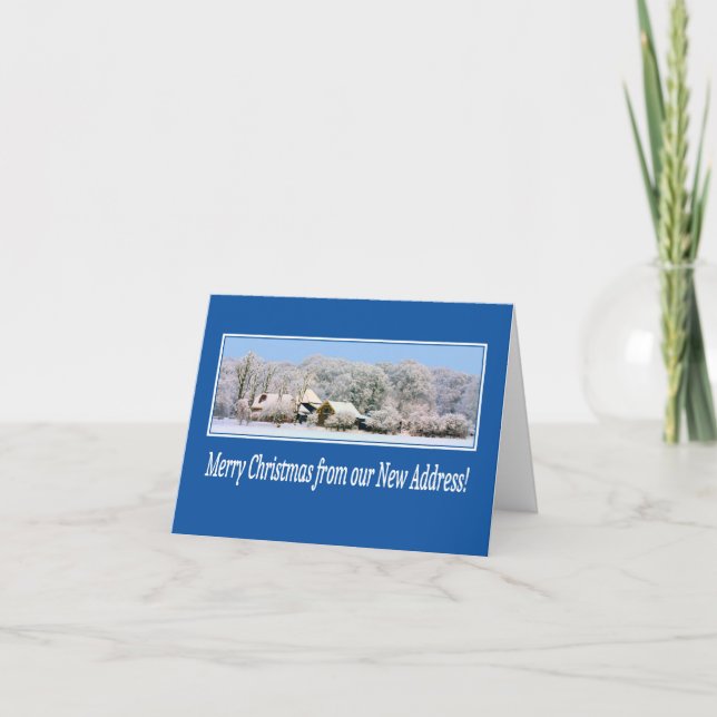 Frohe Weihnachten - Neue Adresse Weihnachtskarte (Vorderseite)