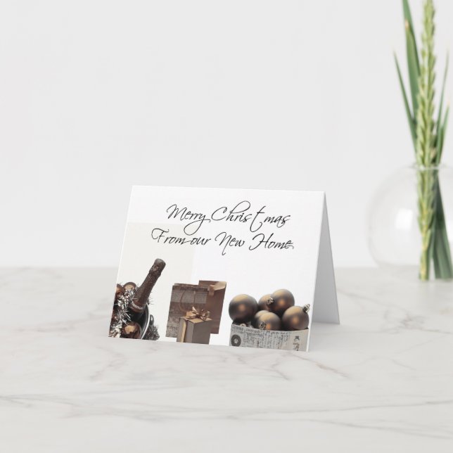 Frohe Weihnachten - Neue Adresse Weihnachtskarte (Vorderseite)