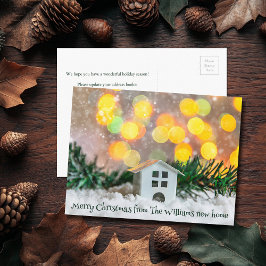 Frohe Weihnachten Neue Zuhause Feiertage Moving Postkarte