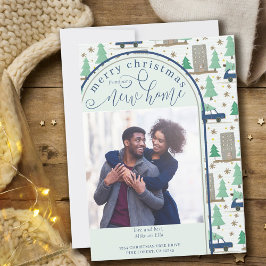 Frohe Weihnachten Neue Zuhause Foto Auto und Wohnu Ankündigung