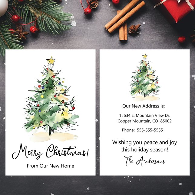 Frohe Weihnachten Neue Zuhause Moderne Weihnachtsb Ankündigung (Von Creator hochgeladen)