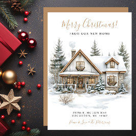 Frohe Weihnachten neue Zuhause Moving Ankündigung