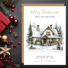 Frohe Weihnachten neue Zuhause Moving Ankündigung