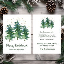 Frohe Weihnachten Neue Zuhause Pine Trees