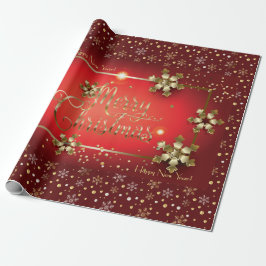 Frohe Weihnachten & Neues Jahr! 20XX Gold Snow Lux Geschenkpapier