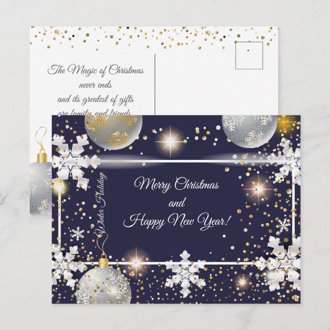 Frohe Weihnachten & Neues Jahr! 20XX Silver Luxury (Vorne/Hinten)