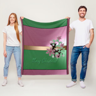 Frohe Weihnachten! , neues Jahr , Weihnachtshirsch Fleecedecke