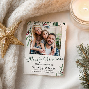 Frohe Weihnachten Neues Zuhause Moving Ankündigung