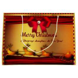 Frohe Weihnachten - New Year Große Geschenktasche Geschenktüte