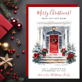 Frohe Weihnachten New Zuhause Red Door Moving Ankündigung