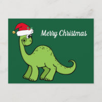 Frohe Weihnachten Niedlich Dinosaur Custom Green