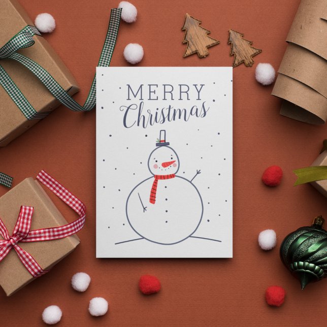 Frohe Weihnachten | Niedlich Doodle Snowman (Von Creator hochgeladen)