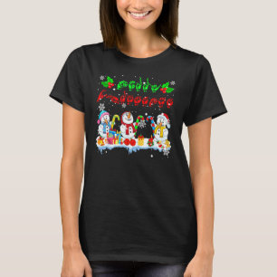 Frohe Weihnachten Niedlich Drei Snowmans ASL Sign T-Shirt