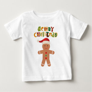 Frohe Weihnachten Niedlich Gingerbread Man T - Shi Baby T-shirt