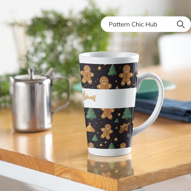 Frohe Weihnachten Niedlich Gingerbread Pine Tree S Milchtasse (Von Creator hochgeladen)