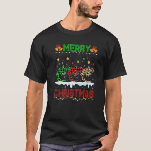 Frohe Weihnachten Niedlich Leopard Gecko Xmas Leop T-Shirt