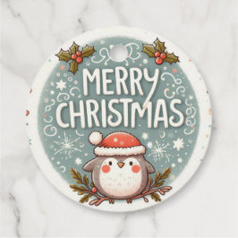 Frohe Weihnachten Niedlich Robins Geschenkanhänger