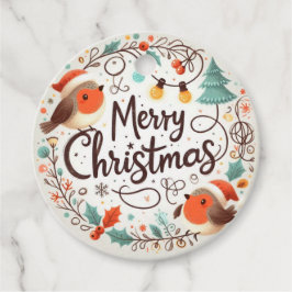 Frohe Weihnachten Niedlich Robins Geschenkanhänger