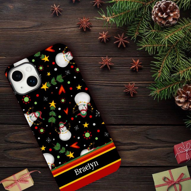 Frohe Weihnachten Niedlich Snowman Inspirivity Nam Case-Mate iPhone Hülle (Von Creator hochgeladen)