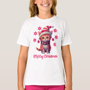 Frohe Weihnachten Niedlich Weihnachten Cat T-Shirt