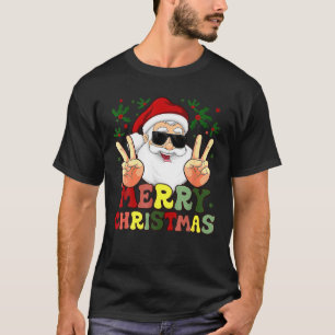 Frohe Weihnachten Niedlich Weihnachtsmann Retro Gr T-Shirt