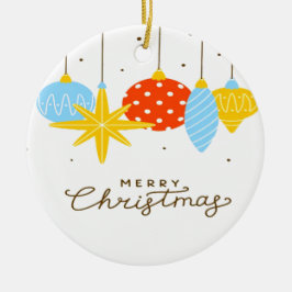 Frohe Weihnachten Niedliche Bäume Keramik Ornament