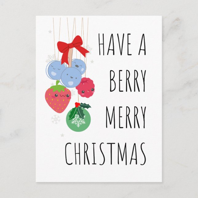 Frohe Weihnachten - Niedliche Berries (Vorderseite)