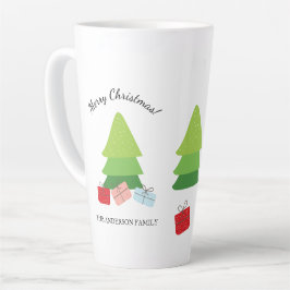 Frohe Weihnachten Niedliche farbige Illustration Milchtasse