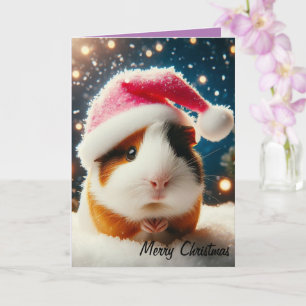 Frohe Weihnachten Niedliche Guinea Pig Karte