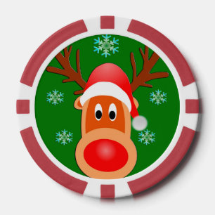 Frohe Weihnachten Niedliche Hirschschlupfen Poker Pokerchips