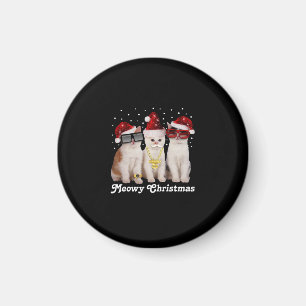 Frohe Weihnachten Niedliche Katze mit dem Weihna Magnet