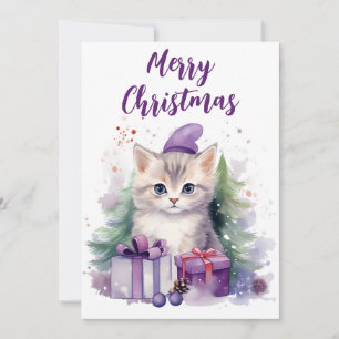 Frohe Weihnachten Niedliche Kitten und Weihnachtsg