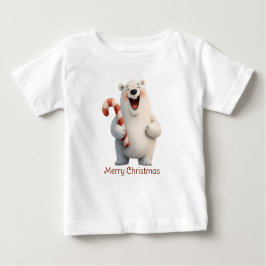 Frohe Weihnachten Niedliche Polar Bären Design Baby T-shirt